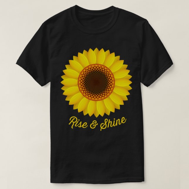 T-shirt Lever et briller le tournesol (Design devant)