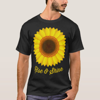 T-shirt Lever et briller le tournesol