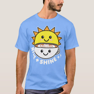 T-shirt Lever et briller soleil et café