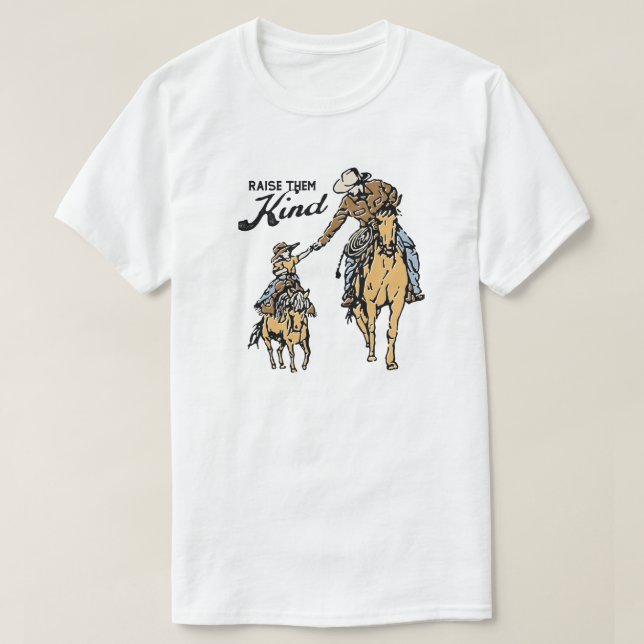 T-shirt Levez-les gentillesse Cowboy (Design devant)