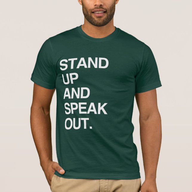 T-SHIRT LEVEZ-VOUS ET PARLEZ FRANCHEMENT (Devant)