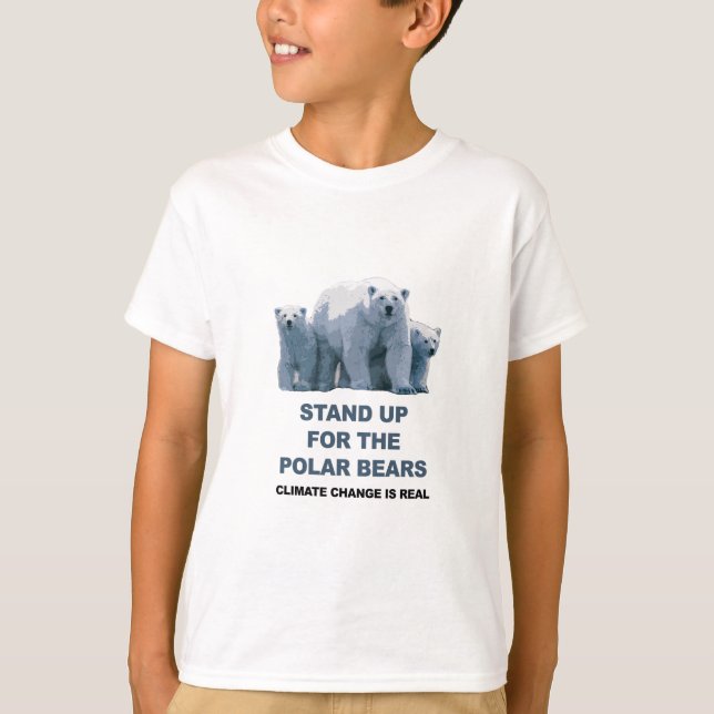 T-shirt Levez-vous pour les ours polaires (Devant)