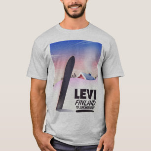 T-shirt Levi Finland Snowboard affiche voyage