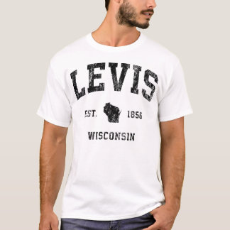 T-shirt Levis Wisconsin Wi Sports Vintages sportifs noirs