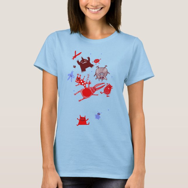 T-shirt lévitation des monstres (Devant)