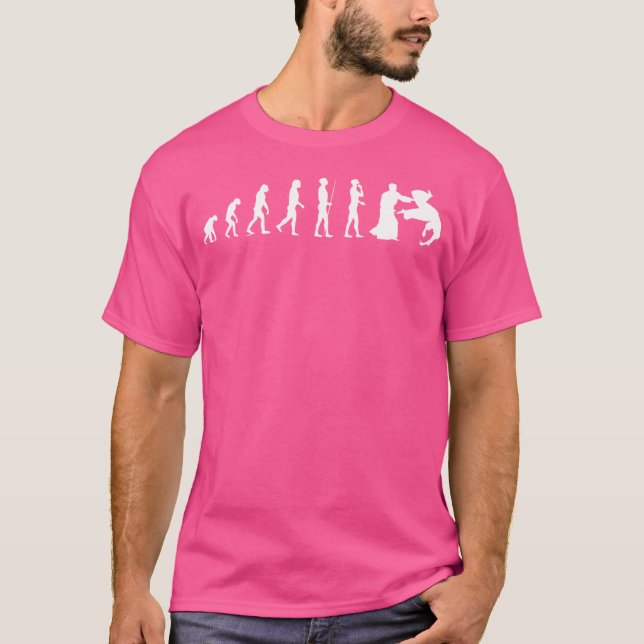 T-shirt L'évolution amusante de l'Aikido (Devant)