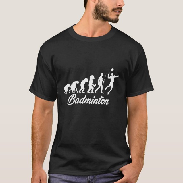 T-shirt L'évolution de Badminton (Devant)