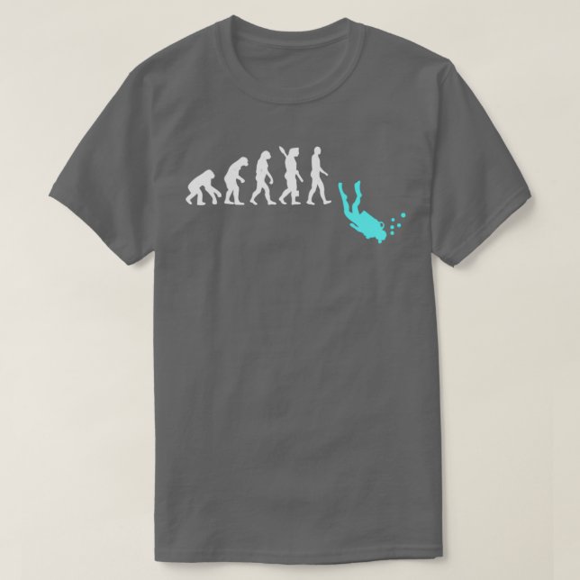 T-shirt L'évolution de la plongée sous-marine (Design devant)