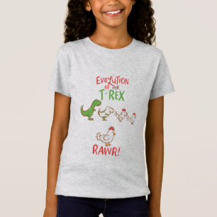 T-Shirt L'Évolution De La Rive-T-Rex ! Dino Dino Dino Dic