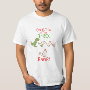 T-shirt L'Évolution De La Rive-T-Rex ! Dino Dino Dino Dick