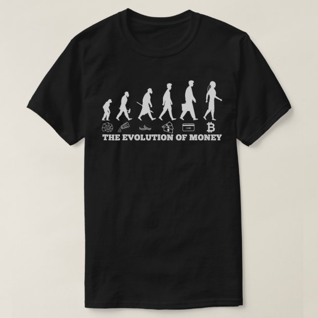 T-shirt L'évolution de l'argent bitcoin btc crypto cryptoc (Design devant)