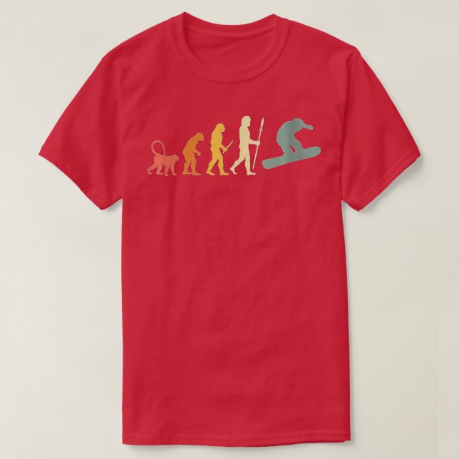 T-shirt L'évolution des femmes dans le snowboard (Design devant)