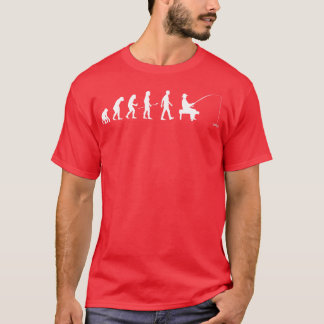 T-shirt L'Évolution Des Hommes Fête des pères De Pêche
