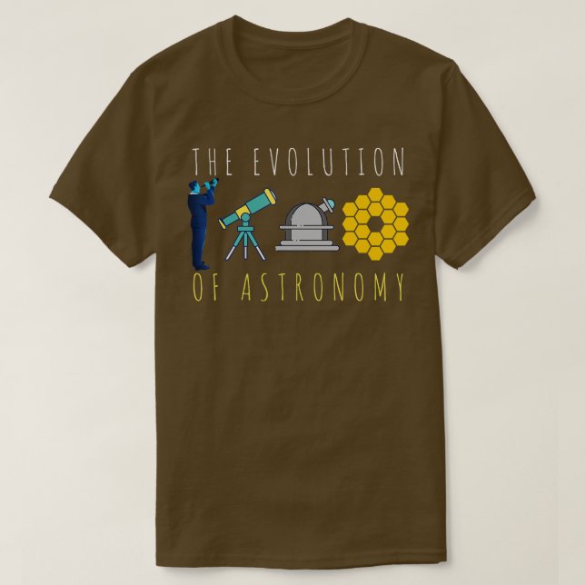 T-shirt L'Évolution Du Télescope Spatial Astronomique JWST (Design devant)