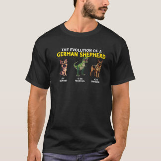 T-shirt L'Évolution D'un Amant de Berger Allemand Canin Pe