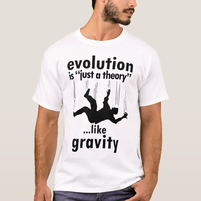 T-shirt L'évolution est juste une chemise d'hommes de (Devant)