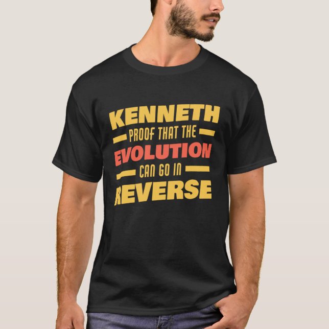 T-shirt L'Évolution Kenneth Peut Aller En Revers En Disant (Devant)