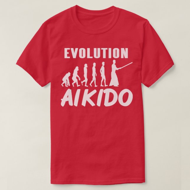 T-shirt L'évolution stupéfiante de l'Aikido Cool Designs T (Design devant)