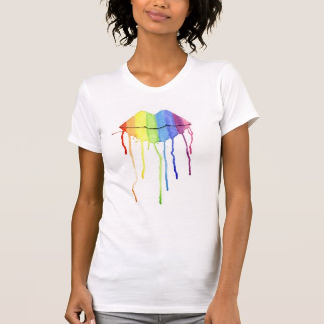 T-shirt Lèvres Arc-en-Ciel (Devant)