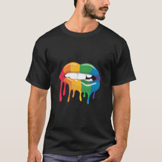 T-shirt Lèvres arc-en-ciel