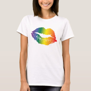 T-shirt Lèvres Arc-en-Ciel Fierté