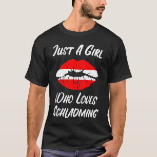 T-shirt Lèvres Bouche Amour Autriche Drapeau Schladming