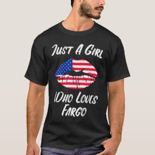 T-shirt Lèvres Bouche Amour Drapeau Américain Fargo