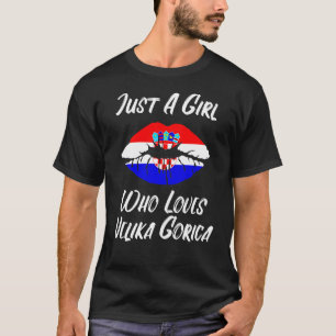 T-shirt Lèvres Bouche Amour Drapeau Croate Velika Gorica