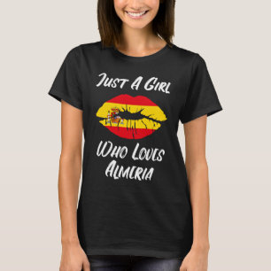 T-shirt Lèvres Bouche Amour Drapeau Espagnol Almería