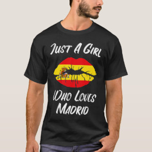 T-shirt Lèvres Bouche Amour drapeau espagnol Madrid