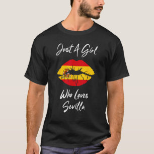 T-shirt Lèvres Bouche Amour drapeau espagnol Séville