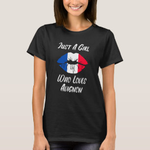 T-shirt Lèvres Bouche Amour Drapeau Français Avignon