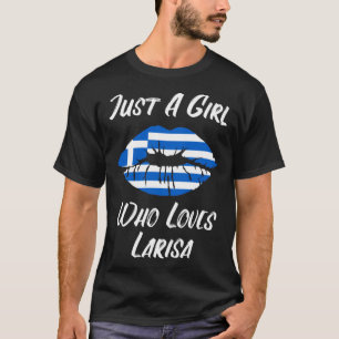 T-shirt Lèvres Bouche Amour Drapeau grec Larissa