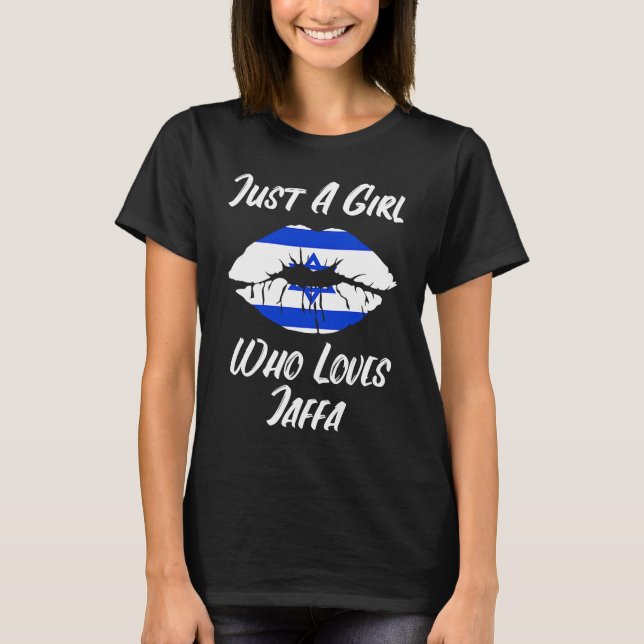 T-shirt Lèvres Bouche Amour Drapeau Israélien Jaffa (Devant)