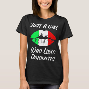 T-shirt Lèvres Bouche Amour Drapeau Italien Dolomites