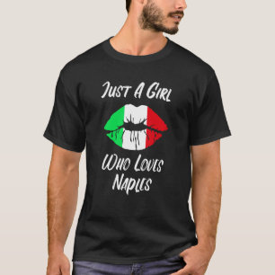 T-shirt Lèvres Bouche Amour Drapeau Italien Naples