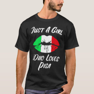 T-shirt Lèvres Bouche Amour Drapeau Italien Pise