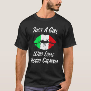T-shirt Lèvres Bouche Amour Drapeau Italien Reggio Calabre