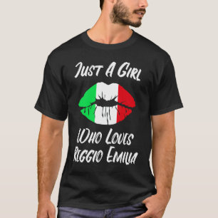T-shirt Lèvres Bouche Amour Drapeau Italien Reggio Emilia