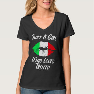 T-shirt Lèvres Bouche Amour Drapeau Italien Trient