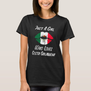 T-shirt Lèvres Bouche Amour Drapeau Mexicain Costa Oaxaque