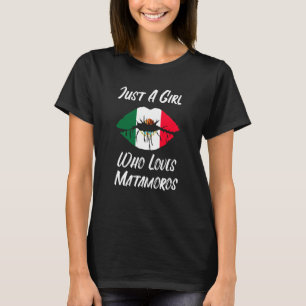 T-shirt Lèvres Bouche Amour Drapeau Mexicain Matamoros