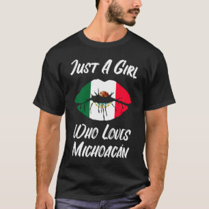 T-shirt Lèvres Bouche Amour Drapeau Mexicain Michoacan