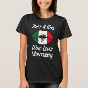 T-shirt Lèvres Bouche Amour drapeau mexicain Monterrey