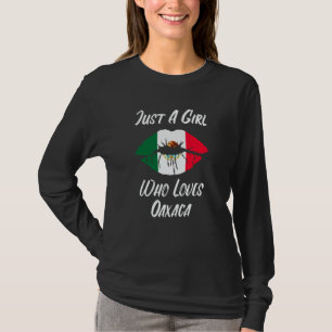 T-shirt Lèvres Bouche Amour Drapeau Mexicain Oaxaca