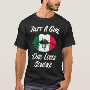 T-shirt Lèvres Bouche Amour Drapeau Mexicain Sonora