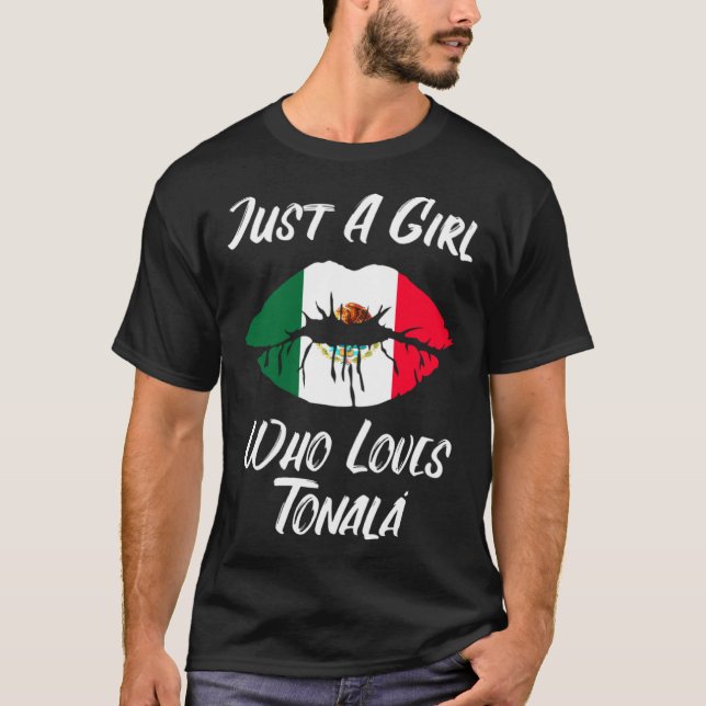 T-shirt Lèvres Bouche Amour Drapeau Mexicain Tonala (Devant)