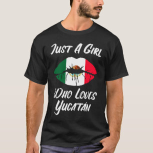 T-shirt Lèvres Bouche Amour Drapeau Mexicain Yucatan