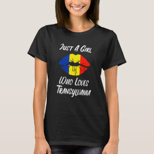 T-shirt Lèvres Bouche Amour Drapeau Roumain Transylvanie