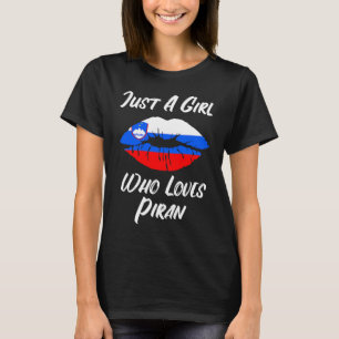 T-shirt Lèvres Bouche Amour Drapeau Slovène Piran